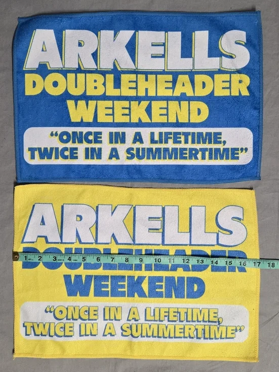 Arkells Doubleheader Weekend Rally Towels - Blue & Yellow - Picture 3 of 3